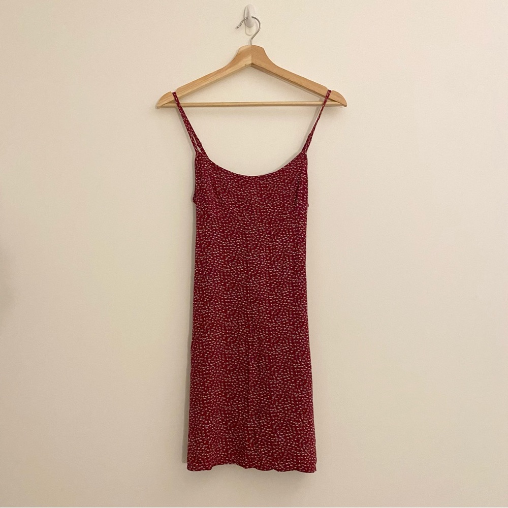 Brandy Melville Red Floral Mini Dress